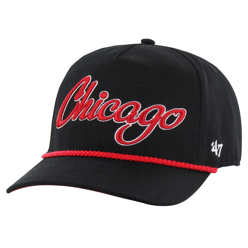 Chicago Blackhawks '47 Overhand Logo Side Patch Hitch Adjustable Hat