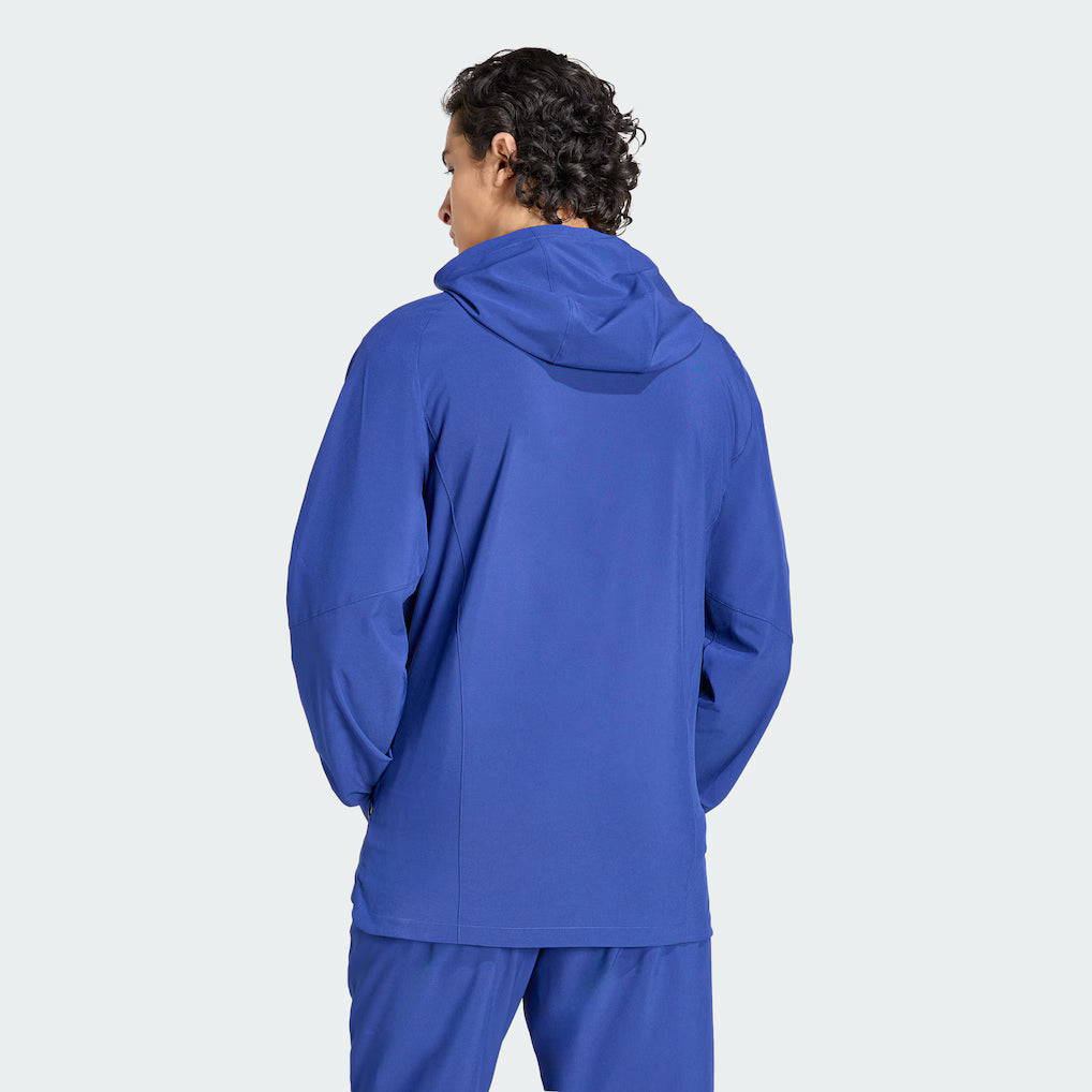 Italy National Team adidas 2026 Full-Zip Travel Windbreaker Jacket - Blue