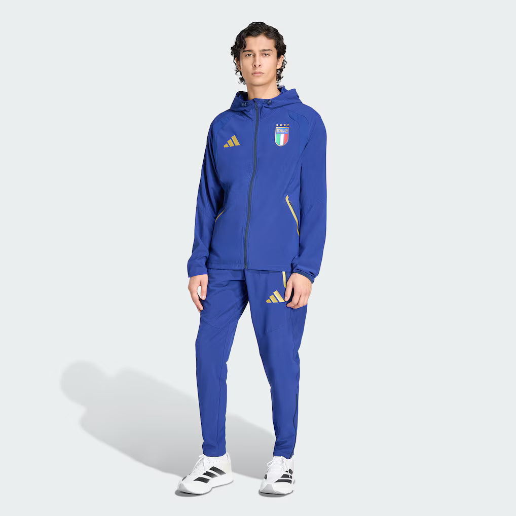 Italy National Team adidas 2026 Full-Zip Travel Windbreaker Jacket - Blue