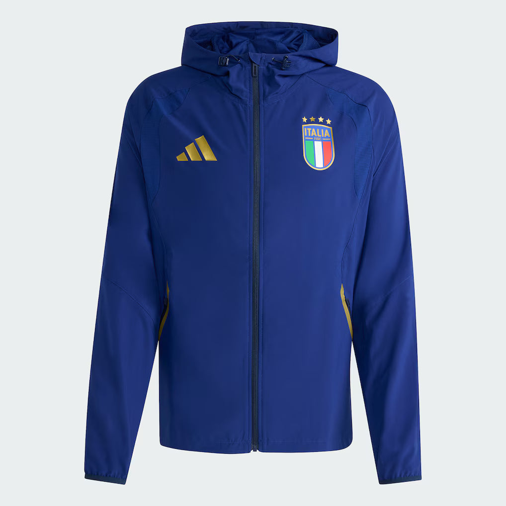 Italy National Team adidas 2026 Full-Zip Travel Windbreaker Jacket - Blue