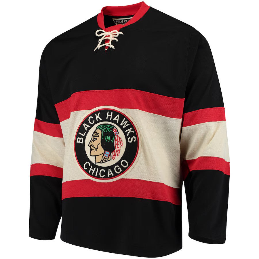 Chicago Blackhawks Men's CCM Black Classic Authentic Throwback Team Jersey