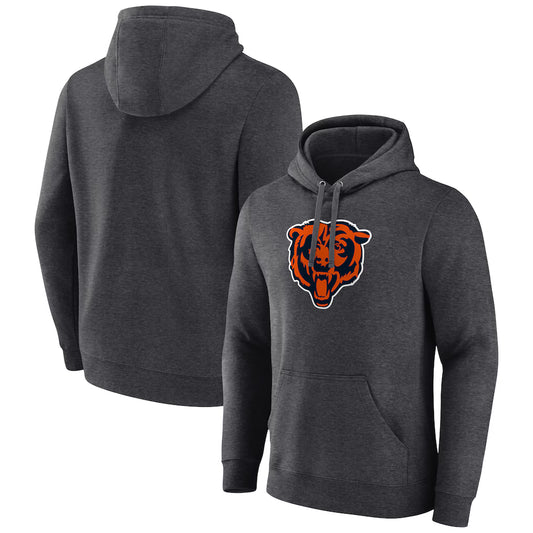 Chicago Bears Primary Team Logo Fitted Pullover Fanatics Hoodie - Charcoal