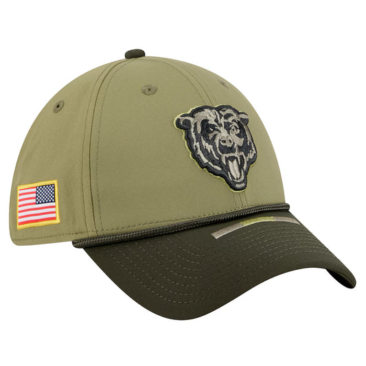 Chicago Bears New Era 2025 Salute to Service 39THIRTY Flex Hat - Green