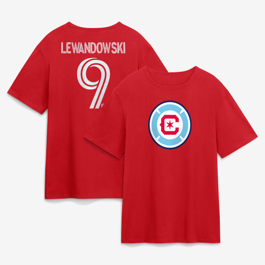 Chicago Fire Lewandowski Red Name & Number T-Shirt
