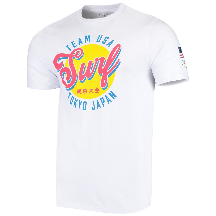 USA Surfing 2020 Summer Olympics Road to Tokyo Wipe Out T-Shirt - White