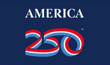 Logo with 'AMERICA' and number '250' on a blue background