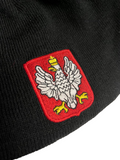 Polska Knit Winter Hat Black With "1918" Eagle - Made in Poland for Kids