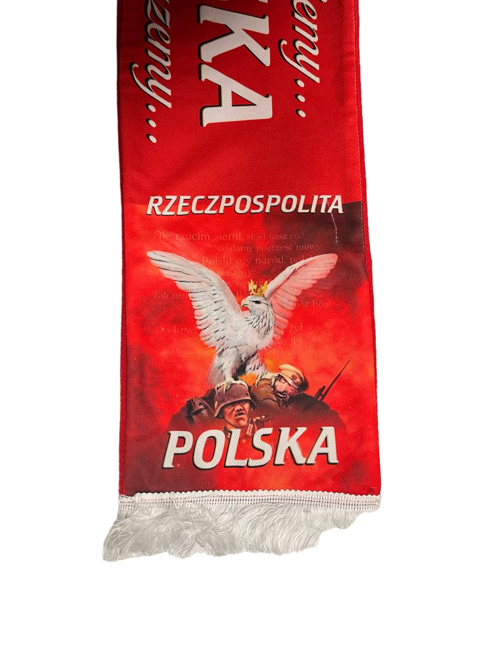 Polska Scarf "Rzeczpospolita Polska" Red White Polish