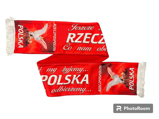 Polska Scarf "Rzeczpospolita Polska" Red White Polish