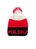 Winter Hat With Pom Polska Sign - Made in Poland