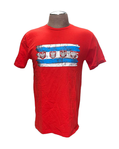 Polish T-Shirt  with Chicago Flag Eagles