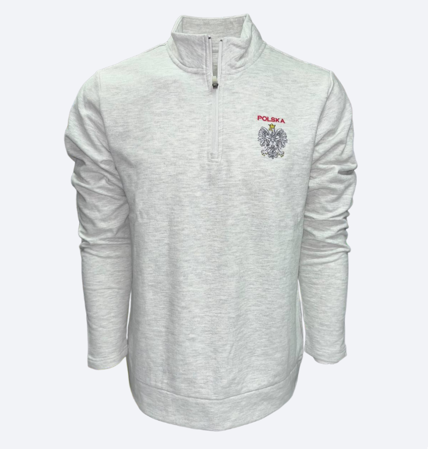 Polska Antigua Gambit 1/4 Zip Jacket - Smoke White