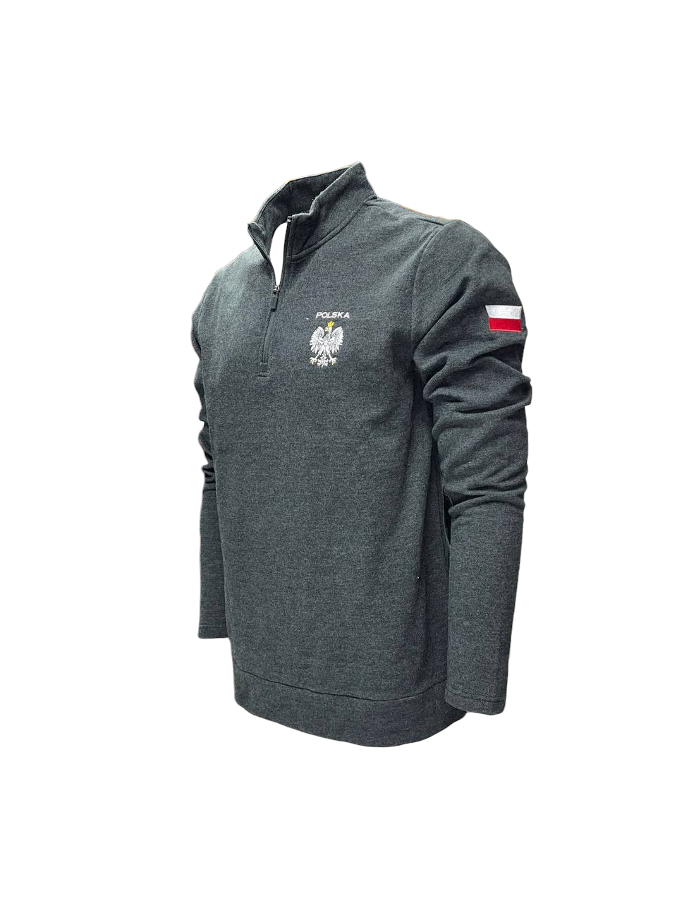 Polska Antigua Gambit 1/4 Zip Jacket - Heather Black
