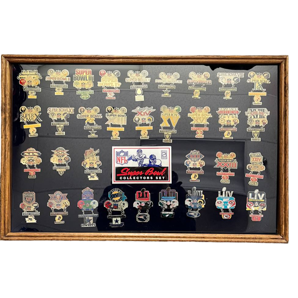 Super Bowl World Champion Commemorative Pin Collection, 33 Pins