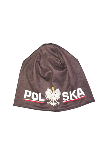Polish Polska - Eagte Skull Cap - Made in Poland Black
