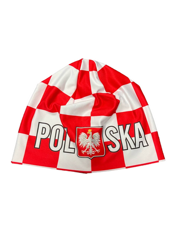 Polish Polska - Eagte Skull Cap - Made in Poland Red Square