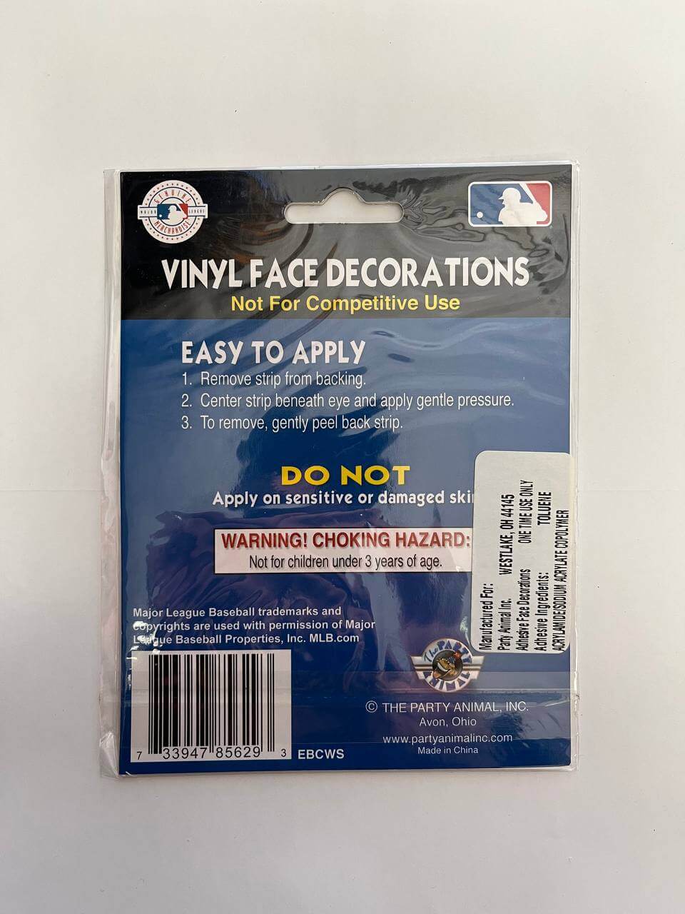 Bulk of Chicago White Sox Vinyl Face Decorations 12 Pack
