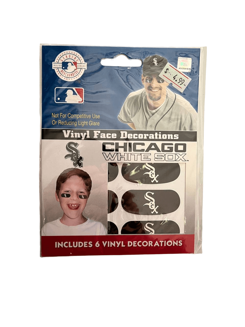 Bulk of Chicago White Sox Vinyl Face Decorations 12 Pack