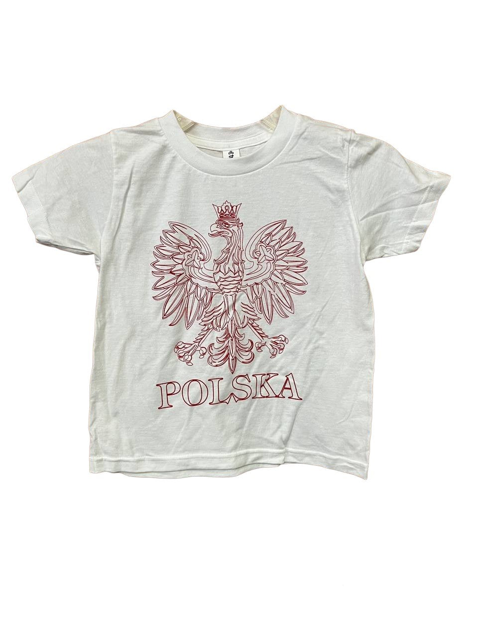 Youth/Todler Polish Eagle Print T-Shirt Polska Red/White