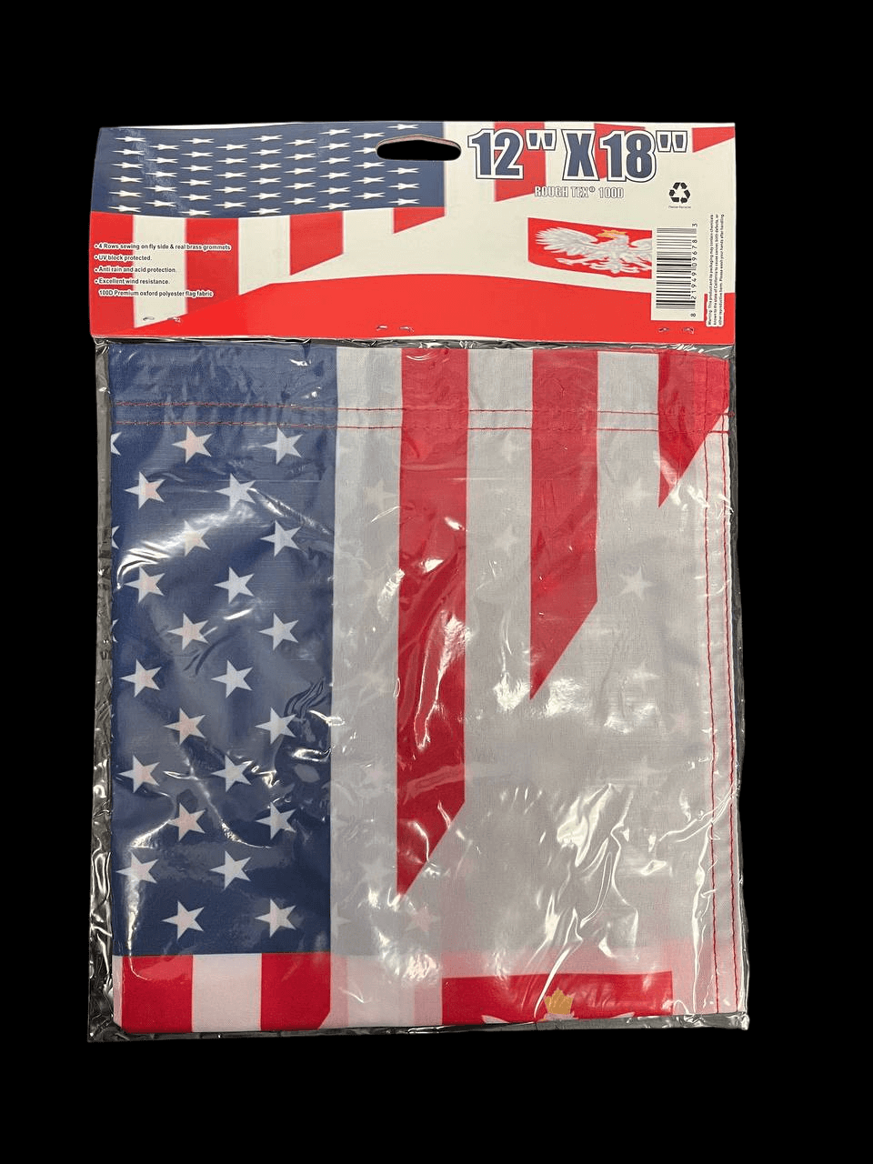 Bulk of USA/Polish  Garden Flag 18"x12" Polish Flag 12 Pack