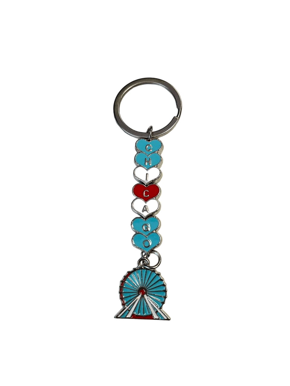 Chicago City Keychain Three Colors With Attachment