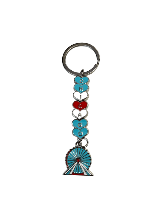 Chicago City Keychain Three Colors With Attachment 12 Pack