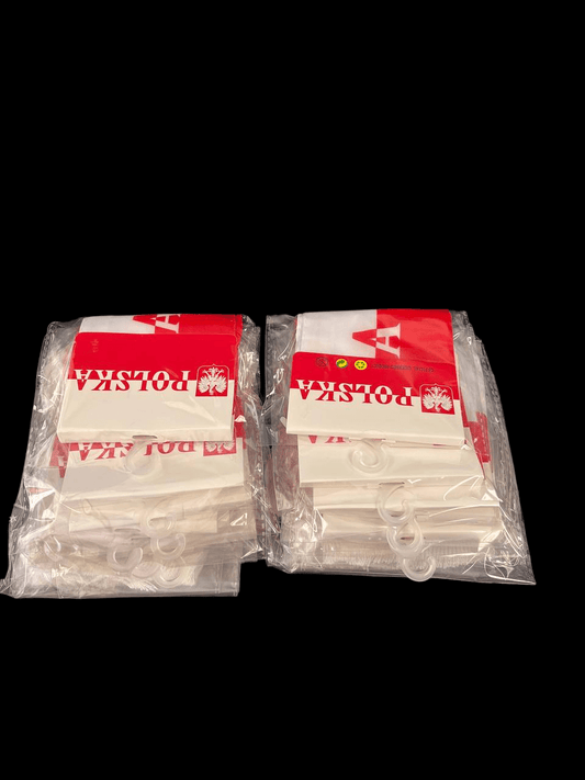 Bulk Of Polish Polska Poland banner scarf mini NEW w/ glass window suction cup 19" inch 12 Pack