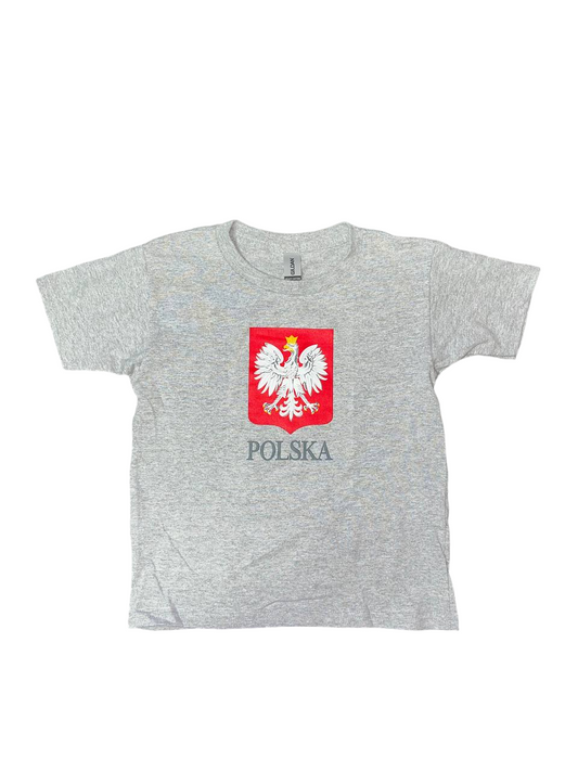 Bulk Of Polish Kids T-Shirt With Eagle Polska and Sign 15 Pack Charcoal