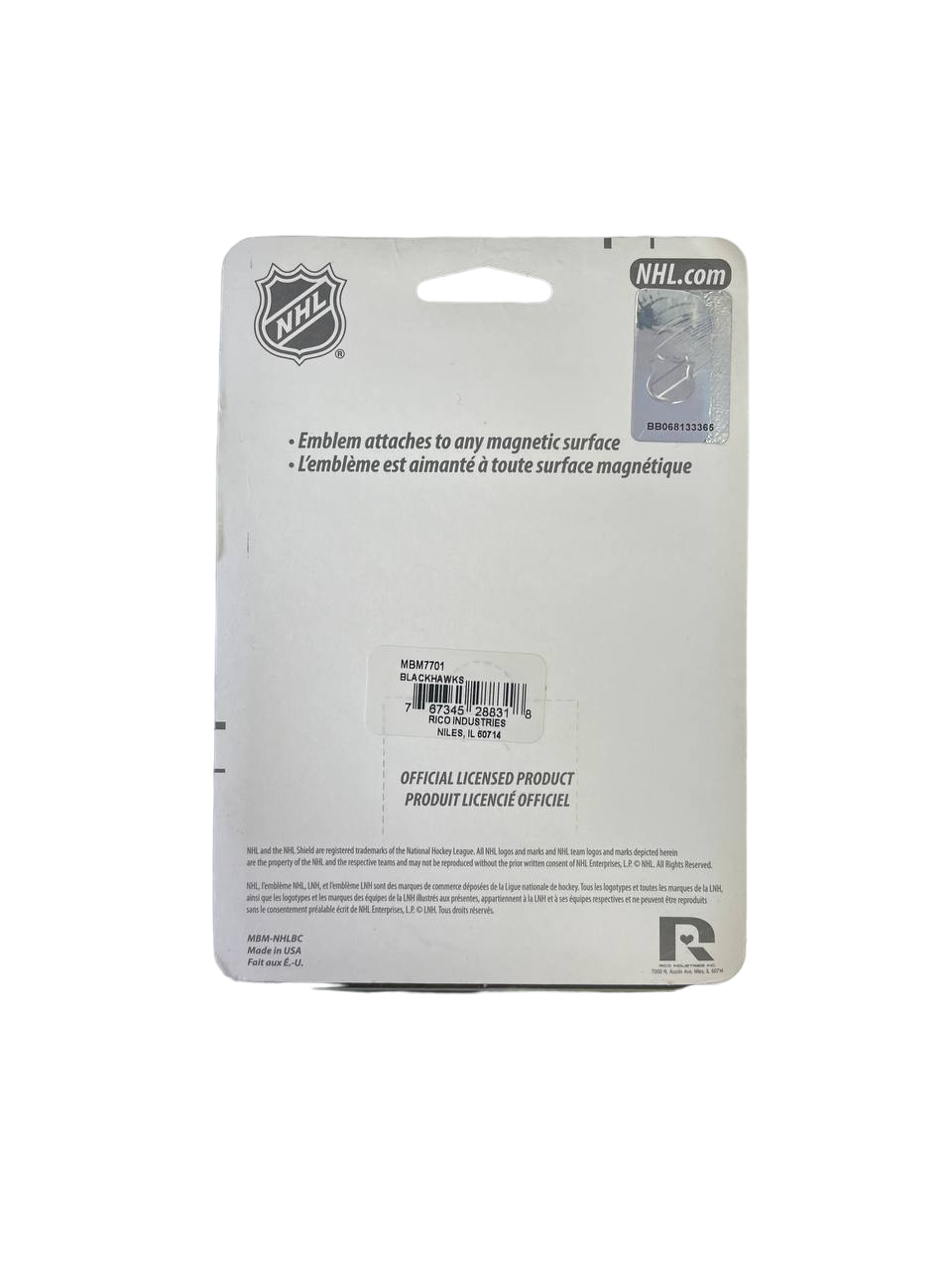 Chicago Blackhawks White Team Spirit Magnet