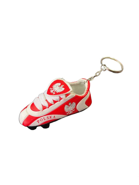 Polska Key Cain Polish Soccer Shoe With Eagle