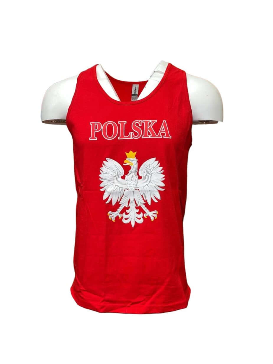 Tank Top Polish Style With Eagle Red/White/Grey Polska