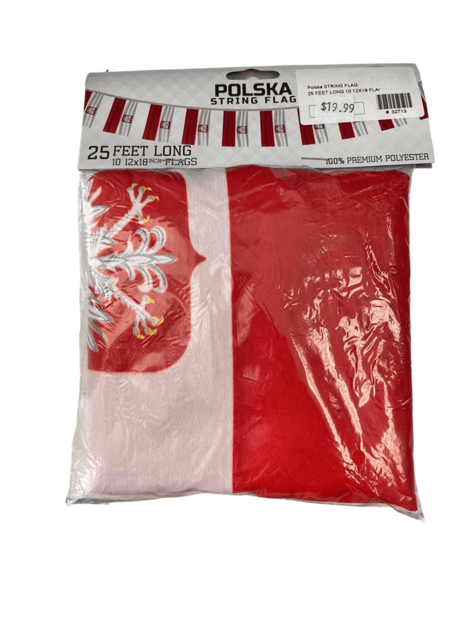 Flag Chain Poland With Eagle Red&White Polish Tradition Flag
