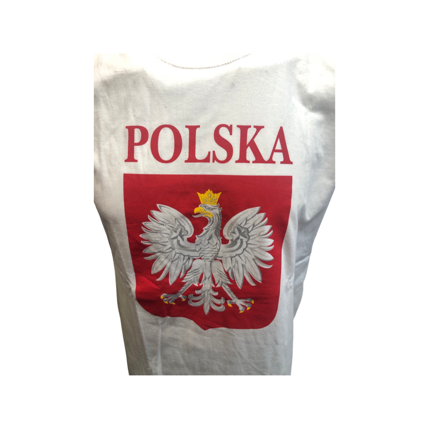 Bulk of T-Shirt Polska Eagle Emblem White 12 Pack