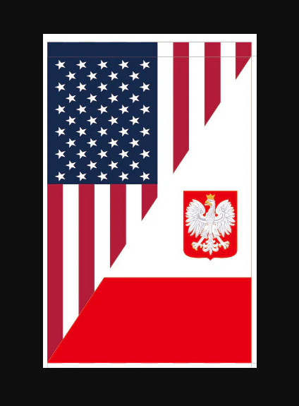 USA/Polish  Garden Flag 18"x12" Polish Flag