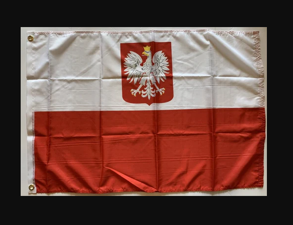 Bulk of Poland Flag 2' x 3' Polyester 68D Brass Grommets 12 Pack