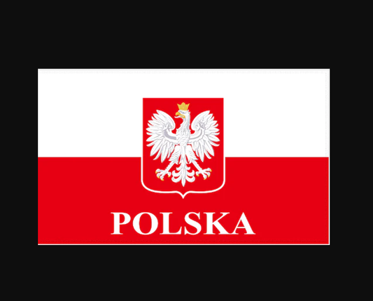 Poland 3"x5" Flag 100D With Polska Word
