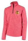 Chicago Blackhawks NHL Official Youth Boys Red 1/4-zip Pullover Sweater