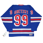 Wayne Gretzky New York Rangers Adidas 96-97 Heroes of Hockey Auth Blue Jersey