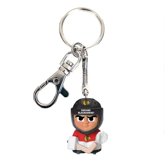 NHL Teenymates Tagalong Key Chain With Clip Chicago Blackhawks Key Chain