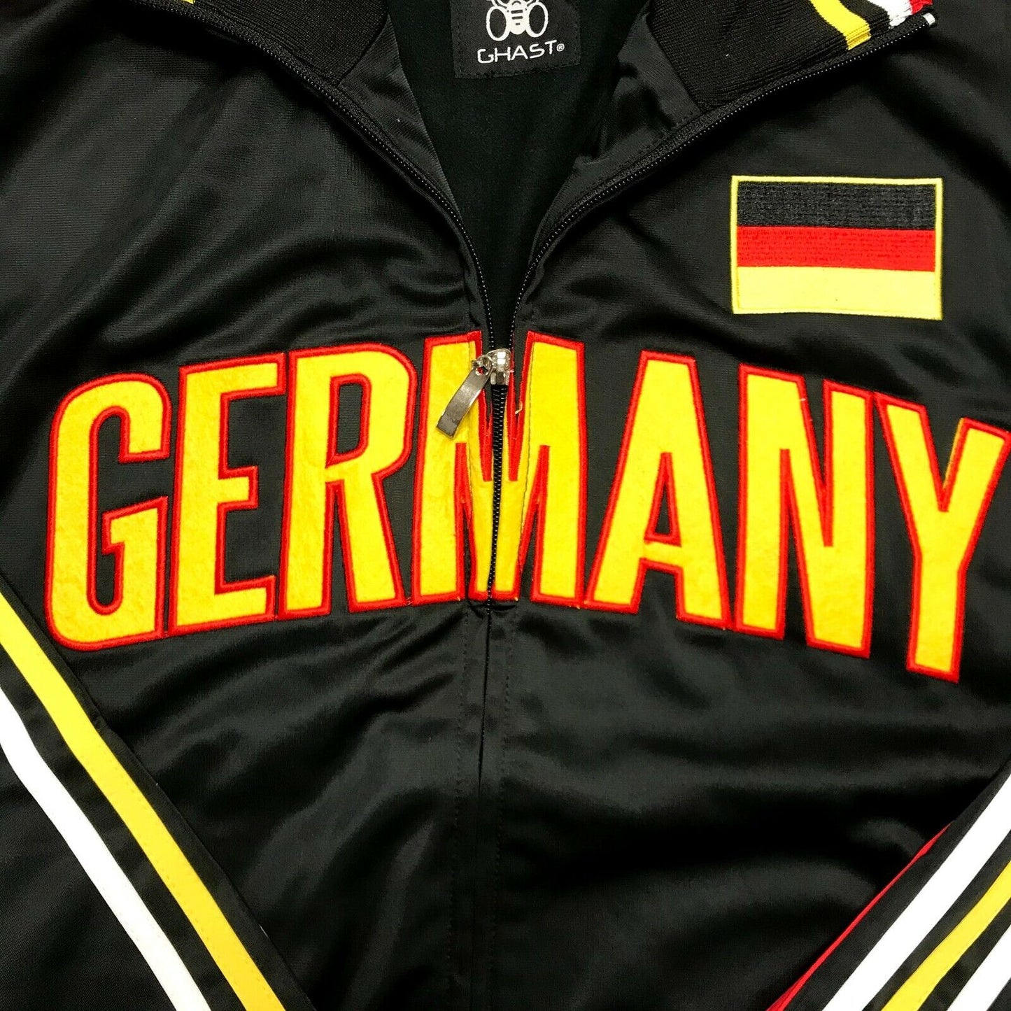 Germany Track Jacket SPORTS Embroidered Zip-up - Black