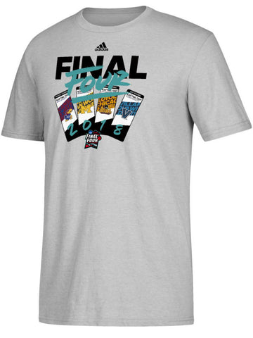 2018 Final Four March Madness Basketball Tickets Gray Adidas T-Shirt