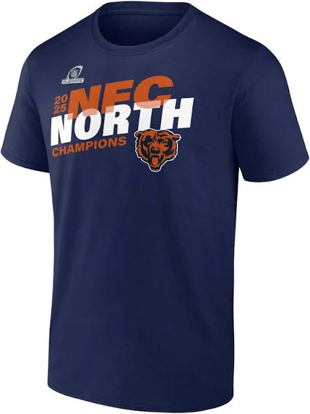 Chicago Bears Fanatics 2025 NFC North Division Champs T-Shirt
