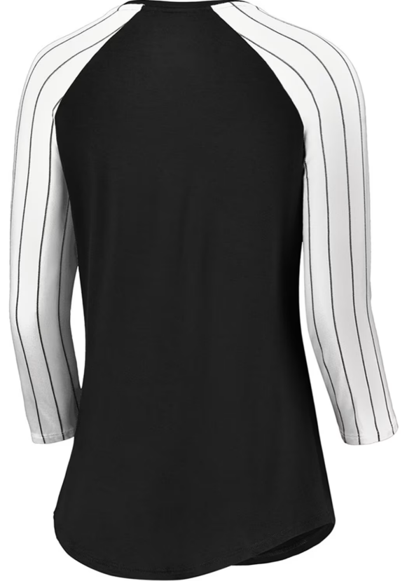 Chicago White Sox MLB Ladies Fanatics Pinstripes 3/4 Sleeve Shirt