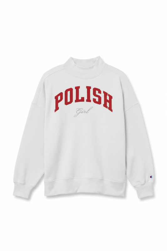 Polish Girl Pullover Crewneck - White