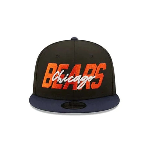Chicago Bears Adult New Era 2022 NFL Draft 9FIFTY Snapback Adjustable Hat - Black/Navy