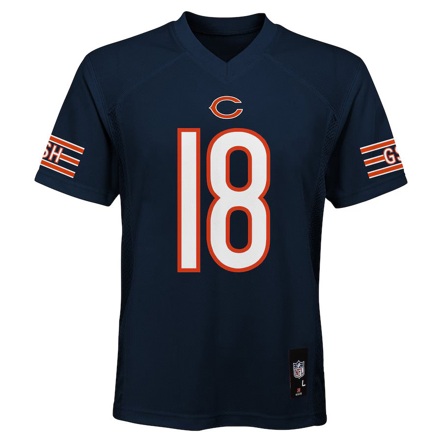 Youth Chicago Bears Caleb Williams Navy Replica Player Jersey