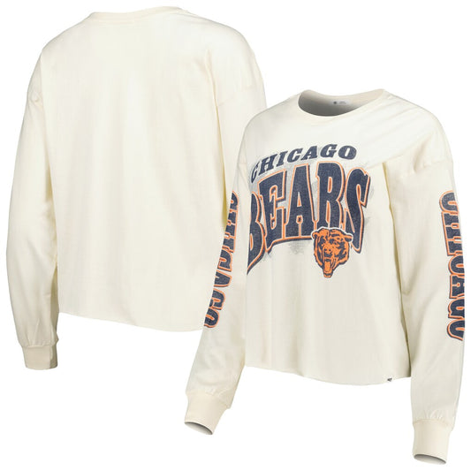 Chicago Bears Parkway Cropped '47 Long Sleeve Womens's T-Shirt