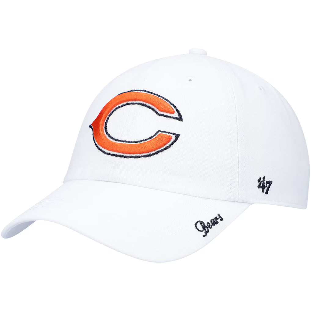 White Chicago Bears Miata Clean Up Logo '47 Clean Up Women's Adjustable Hat