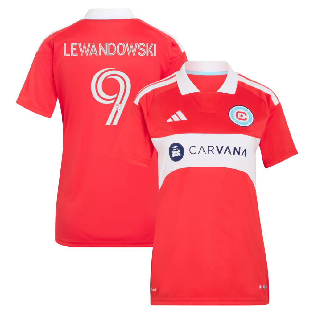 Chicago Fire Lewandowski Women's adidas Red 2026 Red Replica Jersey