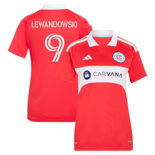 Chicago Fire Lewandowski Women's adidas Red 2026 Red Replica Jersey